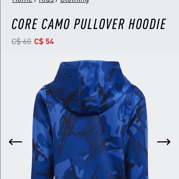 Adidas Medium Grey Camo FLEECE LINED Hoodie NWOT - Picture 7 of 9